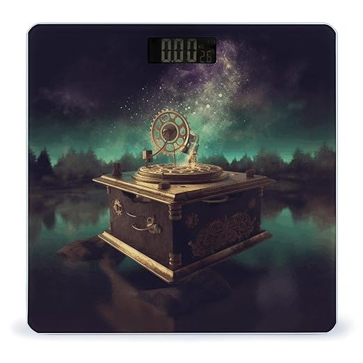 Dream Music Box Scale for Body Weight High Precision Digital Weight Scales with LCD Display Anti-Slip Sturdy Slim Tempered Glass Bathroom Scale for Home Use