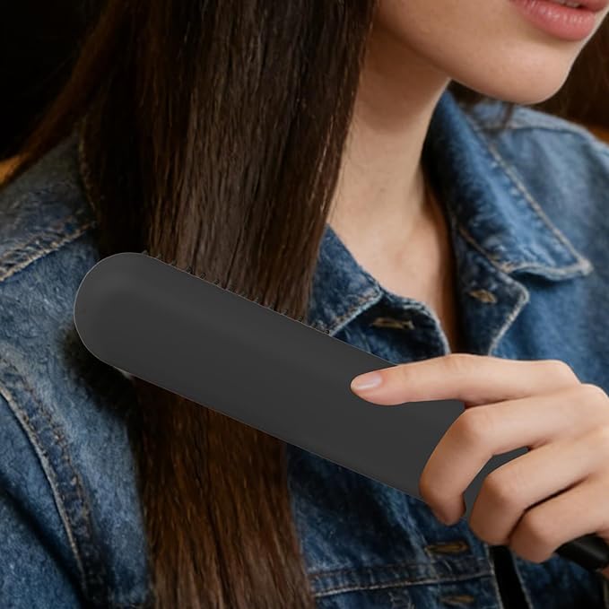 Straightener Brush | Fast Heating Anti-Scald Comb - Hair Straightener Comb Hot Styler - for Long Short Curling Straightening Women Girls Home Travel Outdoor