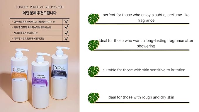 Scented Body Wash 3 Variants (L: Lavender – calming and relaxing lavender scent)
