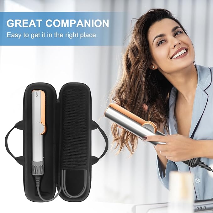 Buwico Hard Travel Case for Dyson Airstrait Straightener Portable Storage Bag for Dyson Airstrait Straightener (Only Case Black) (Black)