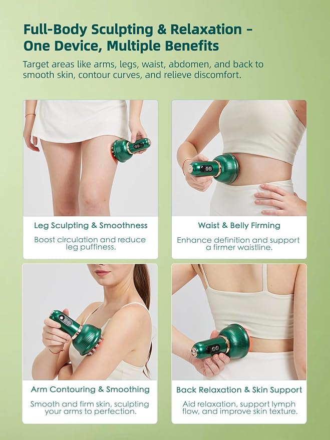 DiDEER Lymphatic Drainage Massager &amp Anti Cellulite Massage Tool Reduce Stretch Marks &amp Cellulitefor Legs Arms &amp Belly Body Sculpting Machine with Microcurrent Light Heat &amp Vibra