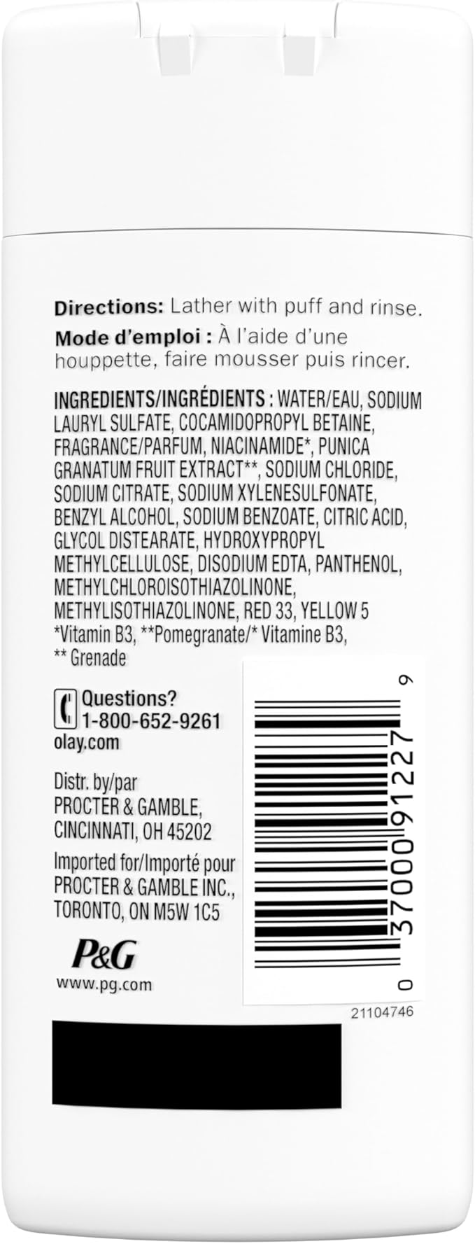 Olay Body Wash for Women Fresh Radiance Refreshing &amp Renewing Made with Plant Based Cleansers B3 Botanical Complex For All Skin Types Strawberry &amp Mint Scent 3.0 fl oz (Pack of 24)