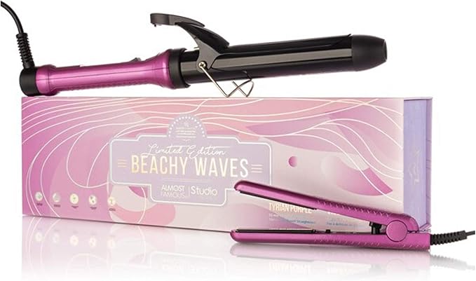 Beach Wave Babe 2-Piece Set with Curling Wand &amp Mini to-Go - Tyrian Purple
