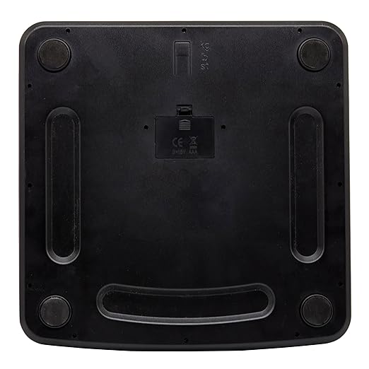 Taylor Digital Bathroom Scale Body Weight Scale 400 LB Capacity Carbon Fiber Anti-Slip Mat 11.8 x 11.8 Inch Platform Black