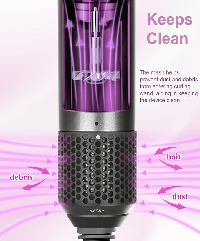 Inner Filter Replacement Cover Cage and Outer Filter Cage Cover Replacement and Cleaning Brush for Dyson Airwrap HS01 HS05