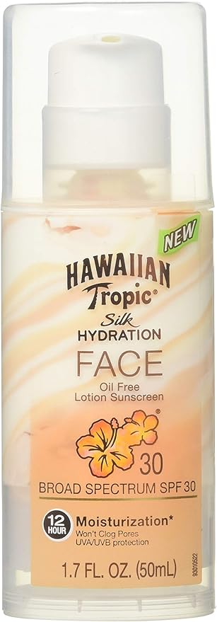 Hawaiian Tropic Silk Hydration SPF#30 Face 1.7 Ounce (50ml) (2 Pack)