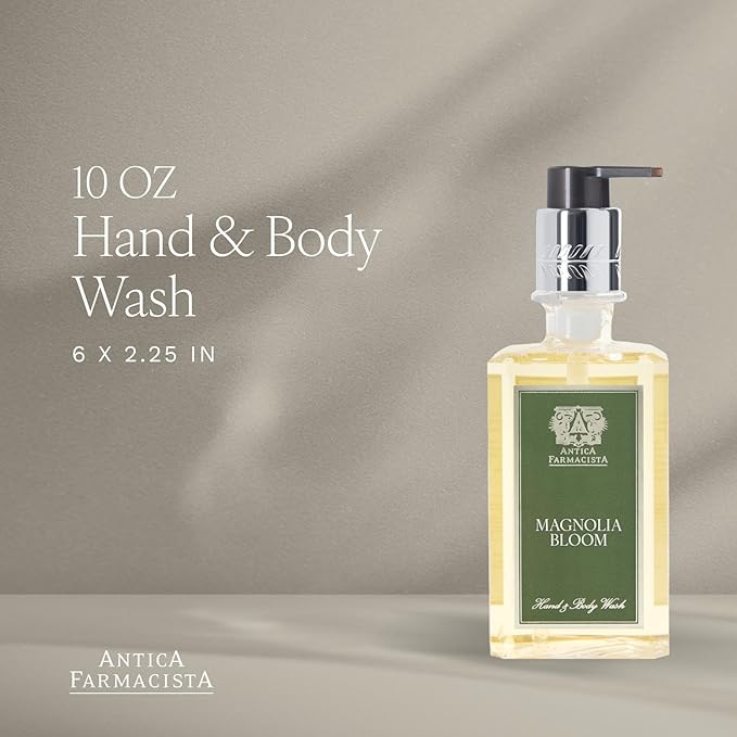 Antica Farmacista Hand &amp Body Wash - Luxury Nourishing Body Wash - Hydrating Hand Cleansing Wash - Bath &amp Body Gift - Magnolia Bloom 10 fl oz