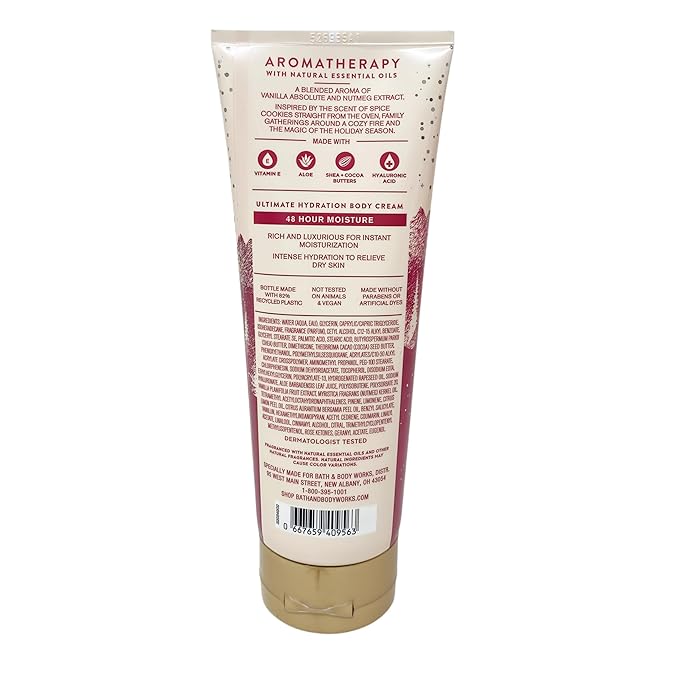 Bath &amp Body Works Aromatherapy Vanilla Nutmeg - Moisturizing Body Wash - Body Cream - Body Wash + Foam Bath - Body Lotion - Essential Oil Perfume Mist with a Natural Oats Soap