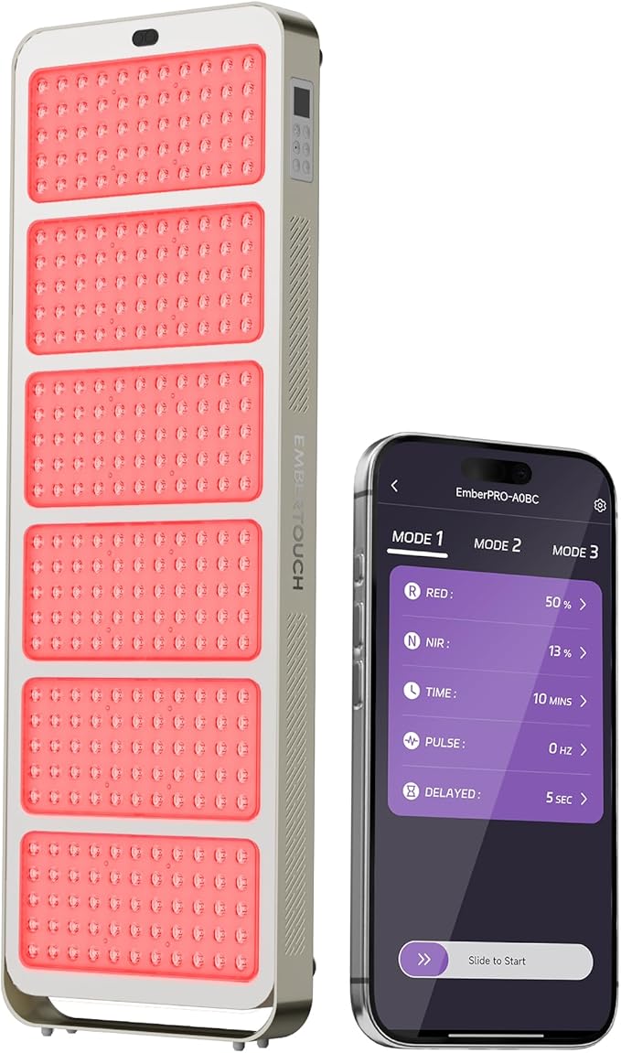 Red Light Therapy Panel - 660nm &amp 850nm Infrared Light Therapy Lamp with Smart App Control 330 LEDs High Power Device at Home for Body Face Recovery Skin Health 650W (PRO650)