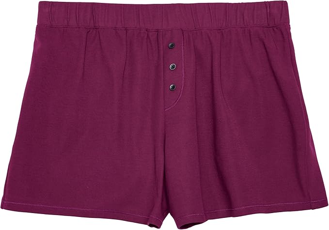 Thinx Ultra-Soft Period Underwear Overnight Sleep-Shorts Leakproof Holds Up to 12 Regular Tampons* Period Underwear for Women Reusable &amp Controls Odor Plum L