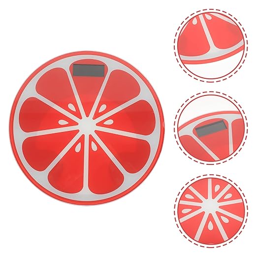 Digital Watermelon-Themed Tempered Glass Weight Scale Mini Cartoon Design Non-Skid Bathroom Scale for Body Weight Compact Health Monitor for Home Use