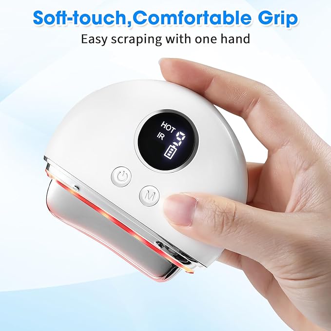 Electric Fascia Blaster &amp Muscle Scraper Tool with Heating and Vibration - for Deep TissueMyofascial ReleaseGua Shaand Trigger Point Massage for Pain Relief &amp Recovery