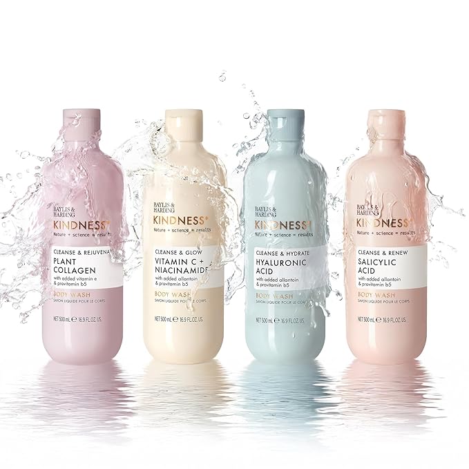 Baylis &amp Harding Kindness + Vitamin C &amp Niacinamide Orange &amp Mango Fragrance 16.9 fl. oz Cleanse &amp Glow Body Wash (Pack of 3) - Biodegradable Formula - Vegan Friendly