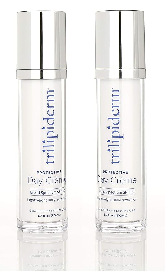 Trilipiderm Protective Day Crème SPF 30 2-Pack – Face Moisturizer with Sunscreen Daily Facial Moisturizer for Dry &amp Sensitive Skin Anti Aging Face Cream 1.7 oz Airless Pump Bottles