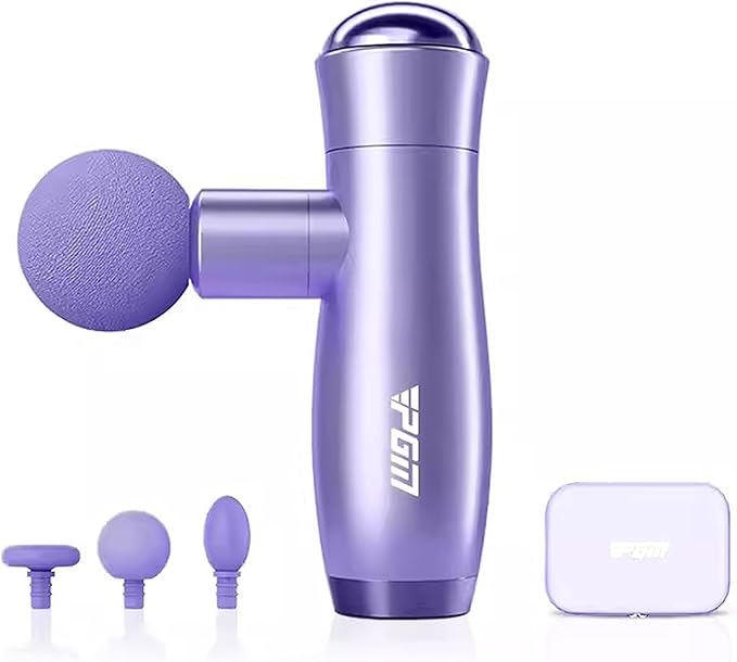 PGM Portable Massage Gun Deep Tissue Massage Gun Percussion Massager for Chronic Back Pain ReliefLightweight Hand held Electric Fascia Gun for Back Shoulder Pain ReliefNeck