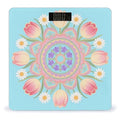 Digital Bathroom Scale for Body Weight Scale with Bright LCD Display High Accuracy Step-On Technology Auto On/Off Bohemian Mandala Flower Digital Scales 400 Lbs /180kg