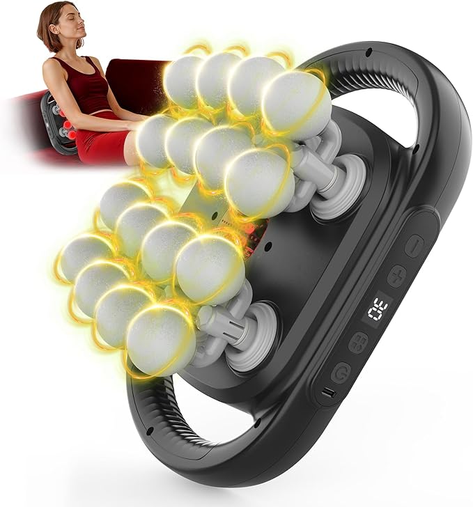 New 16 Head Massage Gun Set Muscle Relaxation Massage Suitablefor Back Leg and Foot Muscle Relaxation Deep Tissue Massage GunPortable 30-SpeedSettings (with 16 Gray Massage Heads)
