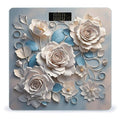 Rose Elegant Decorative Floral Smart Scale for Body Weight Accurate Bathroom Scale with LED Display Digital Weight Scales Weighing Machine High Precision Scales for Bath Home