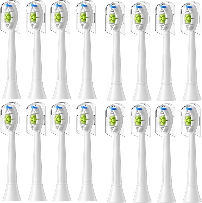 12-16pcs Replacement Toothbrush HeadsCompatible for with Soft Electric Brush Head 4100 6500 6100 7500 5(16pcs White)