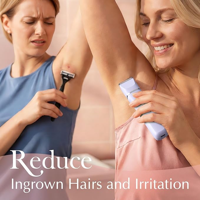 Electric Razors for Women - Wet/Dry Womens Electric Shaver for Legs Replaceable Body Hair Blade Heads&ampHair Remover for Face Head No Nick No Cut No Razor Burn Purple