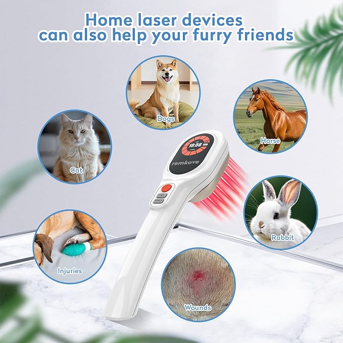 Cold Light Therapy Device – Portable Red Laser for Pain Relief | Infrared &amp Red Light Therapy Wand Targets Joints Muscles Back Knees(6x808nm +15x650nm)