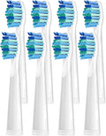 4/8pcs Replacement Brush Heads for Electric Toothbrush Head Bristle Refill Efficient Tooth Cleaning(White-8pcs)
