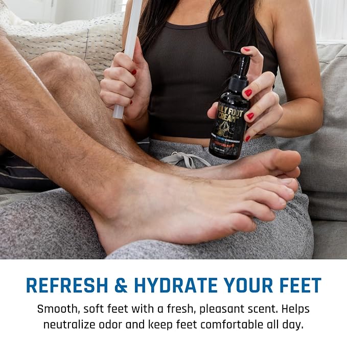 Derm Dude Below-the-Belt Grooming Bundle | Happy Sack Ball Deodorant 2oz (MVP Scents) + Holy Foot Cream 4oz (Strawberry Lollipop Scents) | Odor Control &amp Moisture for Feet &amp Groin