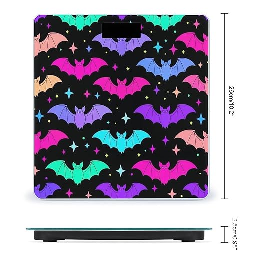Automatic Switch Digital Bathroom Weighing Scale Smart Scale for Body Weight Halloween Cool Bats