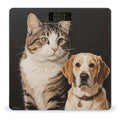 Cat Dog Print Bathroom Scale for Body Weight LCD Display Digital Bathroom Scale Tempered Glass Bathroom Weight Scales Fashion Smart Scales for Home Bedroom 400 Lb