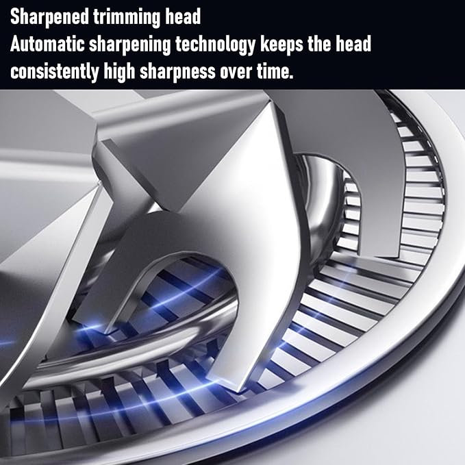 Men Beard Trimmer Premium Trimming Head Portable Rechargeable Mustache Clipper with Water Washable Design for Face Grooming and Travel