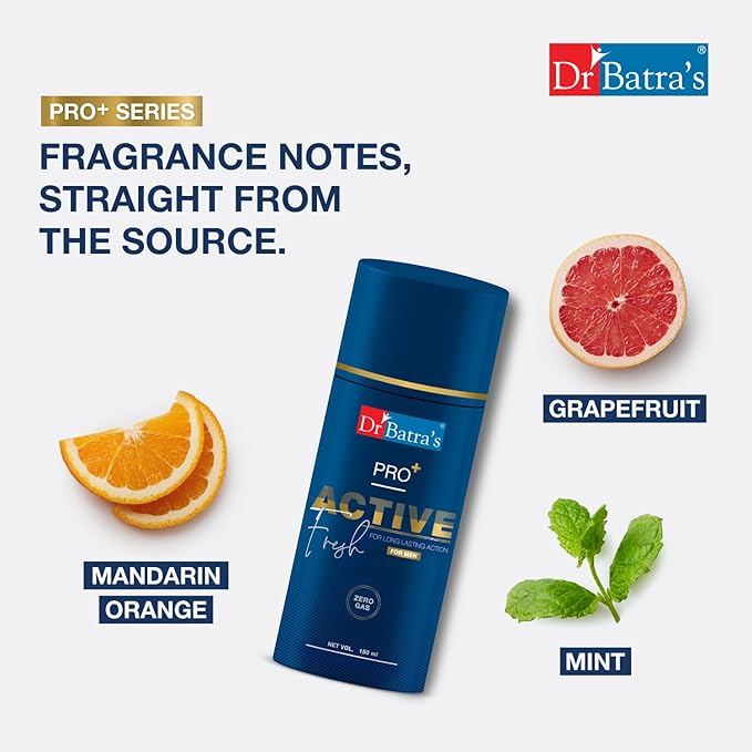 Dr Batra's Pro+ Active Fresh Deodorant for Men Unleash a Refreshing Scent with Long-lasting Effect - 150 ml