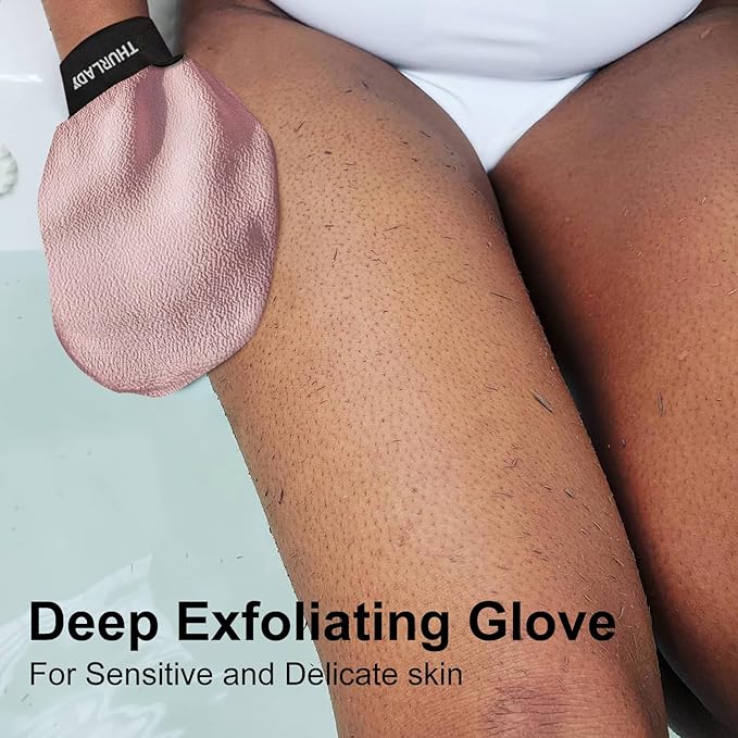 Rose Gold Safety Razor Kit with Exfoliating Gloves