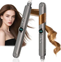 2 in 1 Hair Straightener for Women Ceramic Flat Iron with 12 Temperature Settings Fast Heating Ionic Flat Iron Hair Straightener with Intelligent Power Off for Less Frizz Shines and Smooth (Grey)