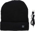 Pilipane Heated Hat USB Rechargeable Electric Winter Heated Beanie Hat for Men Women Outdoor Warm Fast Heating Breathable Winter Hats for Men for Outdoor Skiing Cycling(Black Edge)
