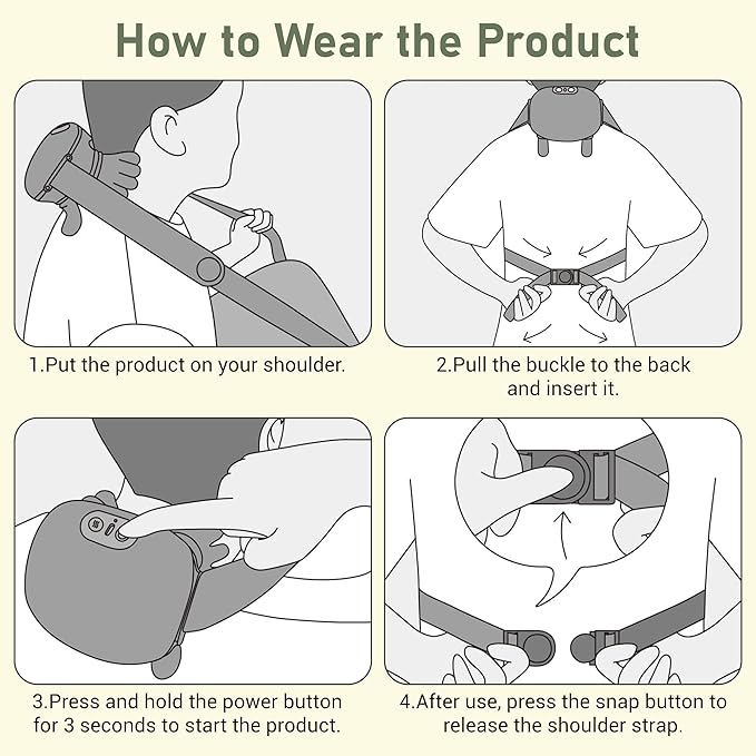 Neck Massager with Heat and 4D Shiatsu Deep Tissue Kneading for Neck and Shoulder Pain Relief Cordless Portable and Rechargeable Neck Massager Suitable for Home Office and Travel