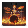 Smart Scale for Body Weight Digital Bathroom Weighing Scale Energy Saving Scale Rock Drum Fire Flame Skull Skeleton
