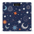 Smart Scale for Body Weight Automatic Switch Digital Bathroom Weighing Scale Zodiac Space Galaxy Constellation Sun Moon Stars