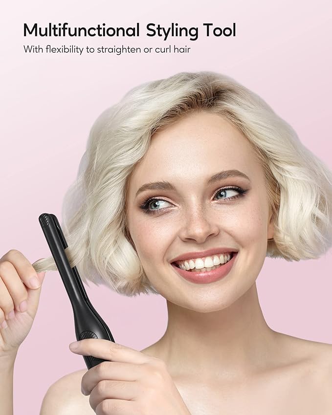 Wavytalk 1 Inch Negative Ion Hair Straightener and Pencil Flat Iron
