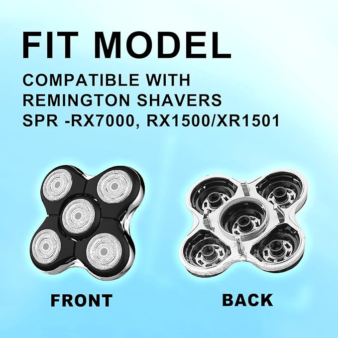 Shaver Replacment Heads Pro Head Shaver Replacement Blades Compatible with Re-ming-ton Balder Pro Head Shaver Model XR7000 precision electric razor replacement heads for bald men (2 PACKS)