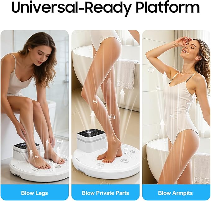 Full Body Dryer After Shower 1400W Body Heater Blow Dryer Body Care Dryer with 4 Wind Speeds and Cold/Warm Foot Touch Screen Load Capacity 308.65lbs for Home Bathroom White