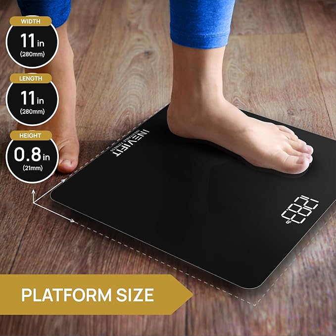 INEVIFIT Strength &amp Wellness Bundle Premium Bathroom Scale &amp 150 LBS Resistance Band Set for Home Workouts