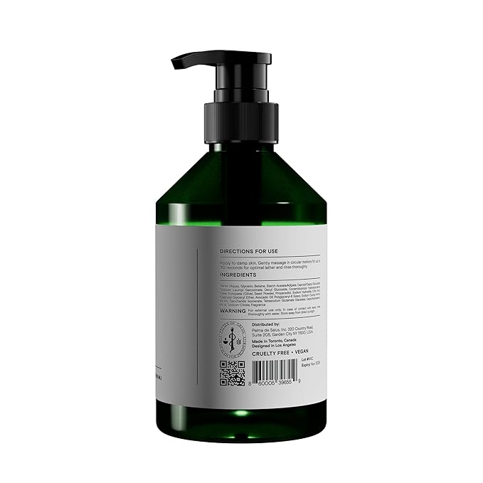 Exfoliating Hand &amp Body Wash (Organic Summer Rose) | Hydrating Cleanser with Avocado Oil Betaine from Sugar Beets &amp Olive Pits – Plant-Based Scrub for Glowing Skin | 17 fl oz