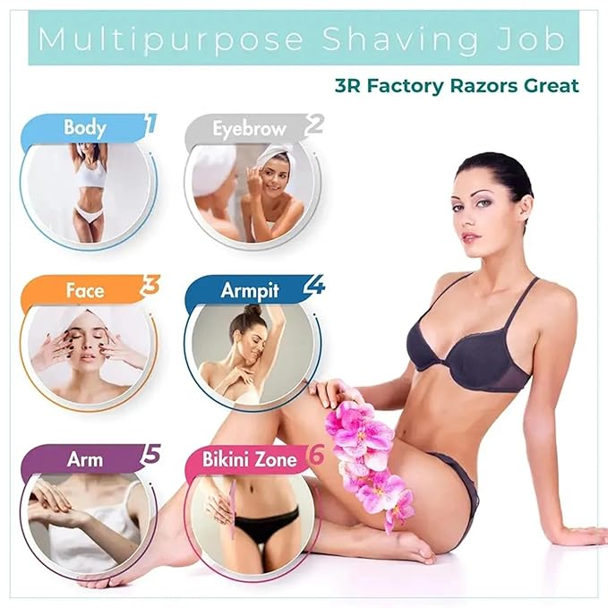 40 Pcs Disposable Eyebrow &amp Facial Razors for Women and Men Stainless Steel Precision Blades with Protective Cover Hair Removal &amp Grooming Tool Set