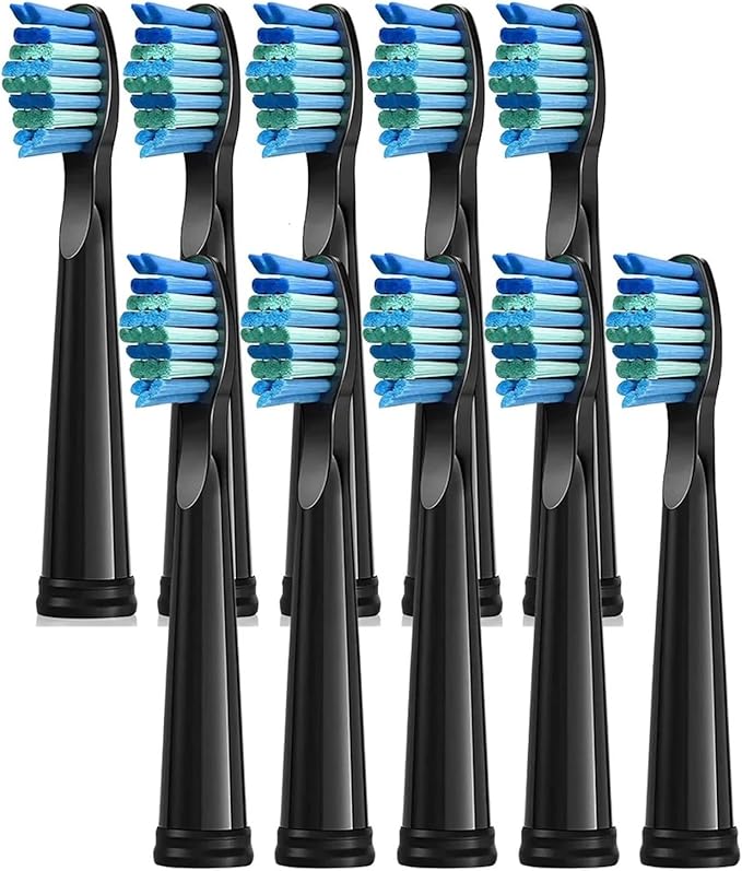 10 Pcs Replacement Brush HeadsCompatible for Seago Electric Toothbrush Head Bristle Refill Tooth Clean