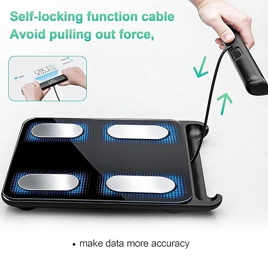 Smart Scale for Body Weight29 Body Composition Scales w BMIBody FatMuscle Mass MonitorsDigital Bathroom Scales with LED Handle DisplayBody Pod Scale Syncs with App for 24 Users 180KG/400Lb