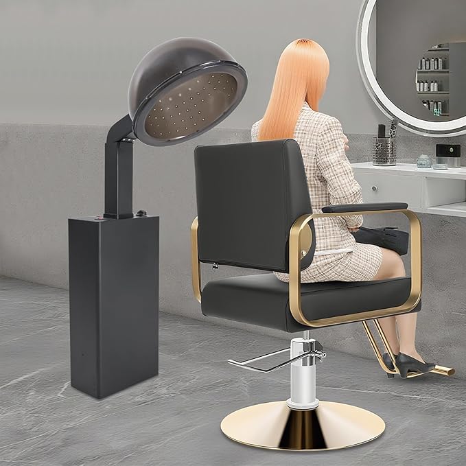 1200W Hooded Hair Dryer with Timer Angle and Temperature Adjustable Professional Hooded Conditioning Salon Hair Dryer for Drying and Care