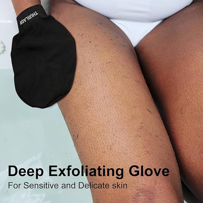Matte Black Safety Razor Kit with Exfoliating Gloves