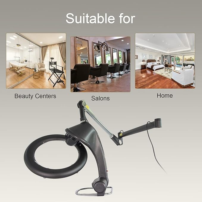 Hair Salon Flying Disk Infrared Hair Dryer Hood Standing Wall-Mounted 360 Degree Rotation Hair Heating Styling Machine Elitzia ETFDXL (Wall-Mounted)