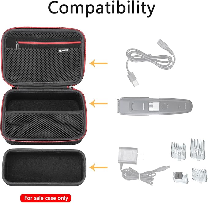 RLSOCO Case for Panasonic Cordless Men's Beard TrimmerFits for ER-GB42-K/ER-SB40-K/ER-GB80-S/ER-GB96-K/ER-GC63-H/ER-GB37/ER-GB86 Beard Trimmer (Case Only)