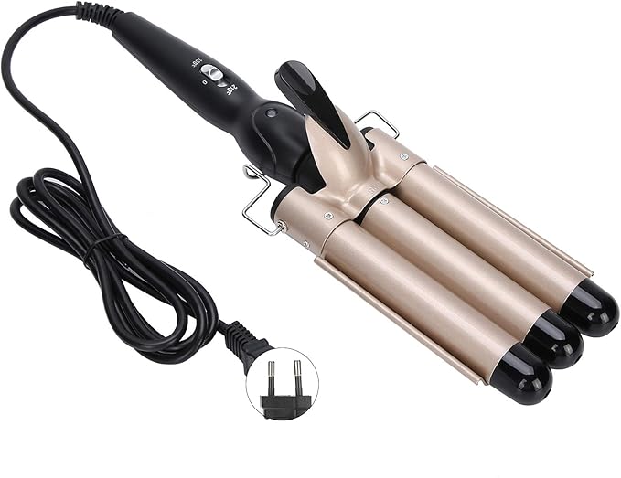 3 Barrel Curling Iron25mm?1 inch ?Professional Hair Curling Wand with Two Temperature Control 3 Barrel Hair Waver Compatiable for All Hairstyles